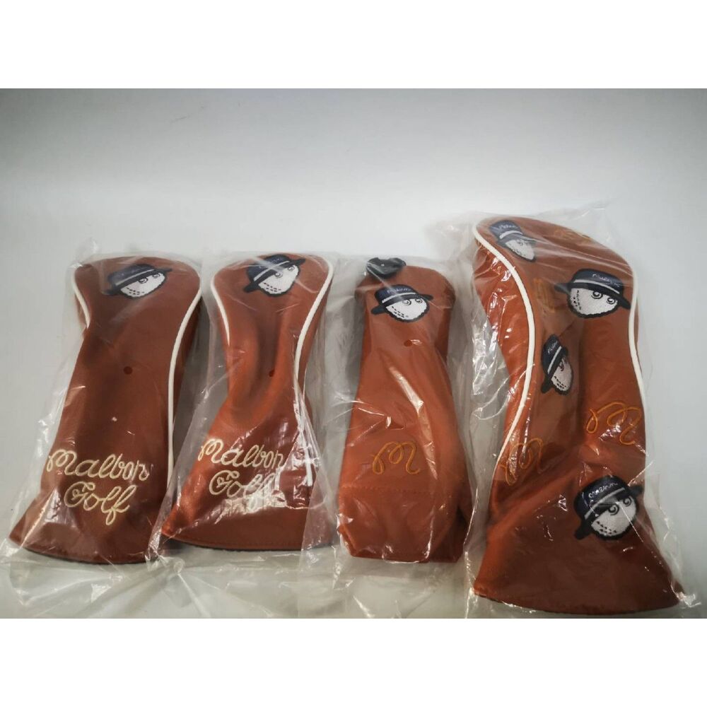 Malbon Golf Club Headcovers Fisherman Hat Brown Wood Driver Hybrid Putter